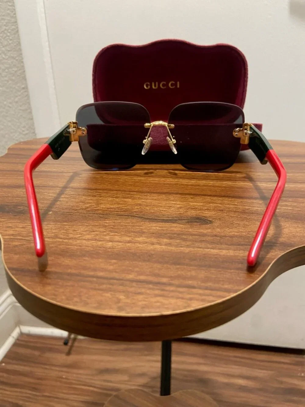 Gucci Green Red Sunglasses(Unisex)